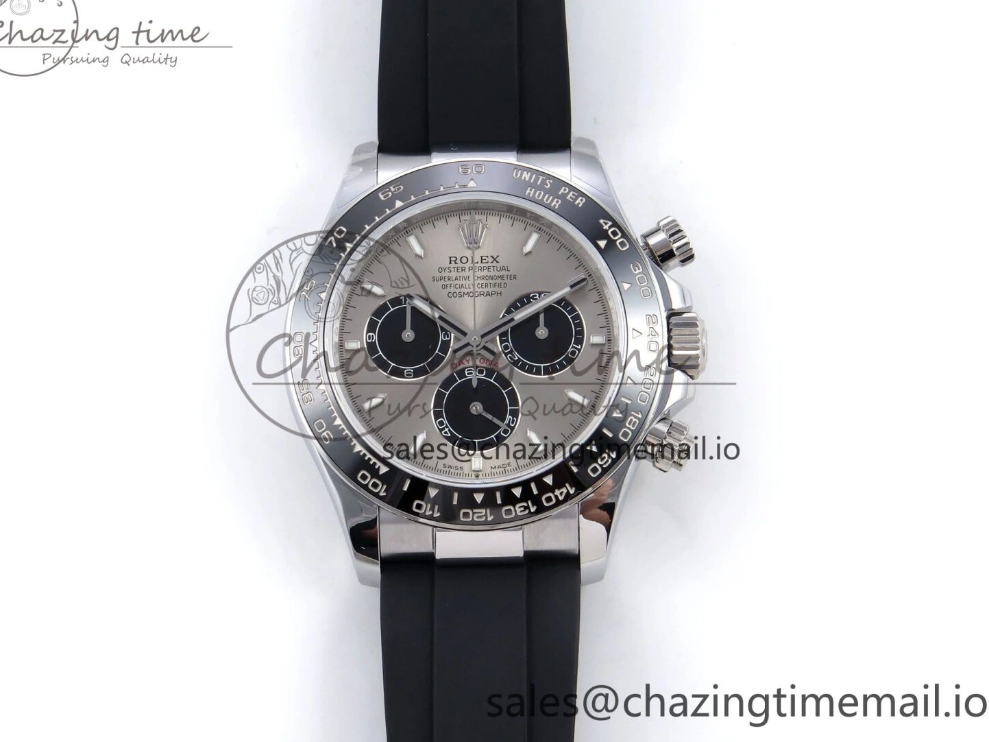 Strap V6（Gain 126519 SH4131 Edition Oysterflex Best 1:1 QF on Gray Daytona Weight） Black Dial 1228